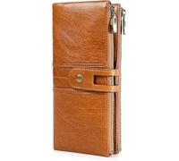 GUOXU Wallets，Mens Wallets， Soft Touch with Coin Pocket Money Compartment Zipper Minimalist Genuine Leather Wallet(Unique Colour)