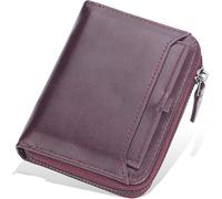 GUOXU Wallets，Mens Wallets， Wallets for Mens Muti-Functional Superfine Fiber PU Synthetic LeatherMinimalist Wallets Men with Leather Wallet(Purplea)