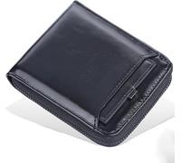 GUOXU Wallets，Mens Wallets， Wallets for Mens Muti-Functional Superfine Fiber PU Synthetic LeatherMinimalist Wallets Men with Leather Wallet(Blackb)