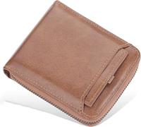 GUOXU Wallets，Mens Wallets， Wallets for Mens Muti-Functional Superfine Fiber PU Synthetic LeatherMinimalist Wallets Men with Leather Wallet(Brownb)