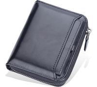 GUOXU Wallets，Mens Wallets， Wallets for Mens Muti-Functional Superfine Fiber PU Synthetic LeatherMinimalist Wallets Men with Leather Wallet(Blacka)