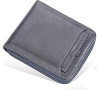 GUOXU Wallets，Mens Wallets， Wallets for Mens Muti-Functional Superfine Fiber PU Synthetic LeatherMinimalist Wallets Men with Leather Wallet(Grayb)