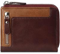 GUOXU Wallets，Mens Wallets， with Blocking 9 Card Compartments 2 Coin Compartment 1 Cash Compartment Multifunction Leather ID Card Holder(Red)