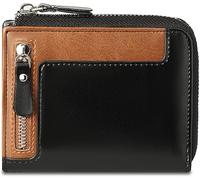 GUOXU Wallets,Mens Wallets, with Blocking 9 Card Compartments 2 Coin Compartment 1 Cash Compartment Multifunction Leather ID Card Holder(Black)