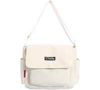 GUOXU Women's Backpack Crossbody Bag Large Shoulder Messenger Bag(White)