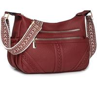 GUOXU Women's crossbody bag, fashionable and retro women's bag(Red)
