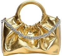 GUOXU Women's PU leather hand-held wallets with luster, evening bags with pleated top treatment, shoulder bags, party crossbody bags and handbags