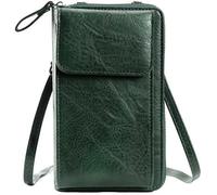 GUOXU Women's Wallet Shoulder Bag Crossbody Bag Mobile Phone Bag(Green)