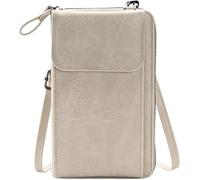 GUOXU Women's Wallet Shoulder Bag Crossbody Bag Mobile Phone Bag(Grey)