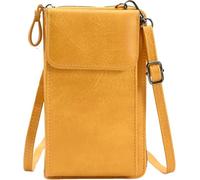 GUOXU Women's Wallet Shoulder Bag Crossbody Bag Mobile Phone Bag(Yellow)