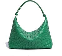 GUOXU Woven Tote Bag for Women Leather Crossbody Bag Bags Soft Vegan Shoulder Handbag Clutch(Green)