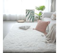 GUOYFEN Shaggy Rug 200 x 230 cm Fluffy, Non Slip Washable Anti Slip Fluffy Rug Many Different Sizes for Living Room, Bedroom, Nursery, Kids Baby Room, White
