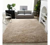 GUOYFEN Shaggy Rug 270 x 280 cm Non Slip Underside Fluffy Shaggy Rugs Easy to Clean, Many Different Sizes for Bedroom Bedside Living Room, Camel