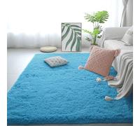GUOYFEN Shaggy Rug 340 x 360 cm Fluffy, Non Slip Washable Anti Slip Fluffy Rug Many Different Sizes for Living Room, Bedroom, Nursery, Kids Baby Room, Blue