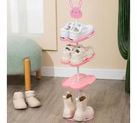 Guoyi Kids Shoe Rack, Creative Rotating Shoe Rack Storage Rack Three Dimensional Cartoon Children 's Shoe Rack(Rabbit)