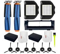 GuoYiAMA Replacement Parts Accessories Compatible with Shark AV2310AE/RV2310AE/RV2300S Matrix Robot Vacuum Cleaner, 2 Main Brush, 2 Sets HEPA & Filters, 6 Side Brushes,1 Main Brush Cover