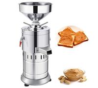 guoyjmm Peanut Butter Maker Machine, 1100 W Electric Stainless Steel Sesame Sauce Grinders Nut Butters Machine, Commercial Spice Grinder, for Groundnut, Almond, Cashew Nut, Sesame
