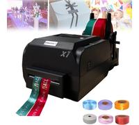 guoyjmm Satin Ribbon Printing Machine 200DPI Digital Ribbon Printer, Label Printer Foil Stamping Printing Machine for Gift Wrapping, 25-108mm/12-50mm/12-20mm Width, Supports 50+ Languages,12-50mm