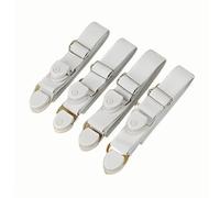 Guoyoocc 4 Pcs Elastic Ironing Cover Fasteners,Adjustable Bed Sheet Holder Corner Straps Bed Sheet Fasteners Grippers Clips Suspenders Straps For Bed Sheets,Mattress Covers,Sofa Cushion.(5 Colors)