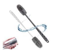 GUOYOU 2 Pcs Baby Bottle Brush, Soft Silicone Bottle Cleaner Brush with Long Handle, 28cm Water Bottle Cleaner, for Cleaning Bottles Glass Cup Thermoses Various Containers