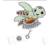 GUOYOU 3 Pack Cute Badge Reel, Retractable Lanyard Clips, Nurse ID Badge Holder with 360°Rotation Alligator Clip, Include Turtle, Crocodile, Dinosaur, for Doctors, Teachers, Office Worker