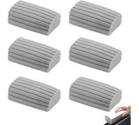 GUOYOU 6 Pack Reusable Damp Clean Duster Sponge, Multi-Surface Cleaning Brush, Lint-Free Dust Removal Tool, Ideal for Blinds Glass Baseboards Vents Railings Window Grooves (Grey)