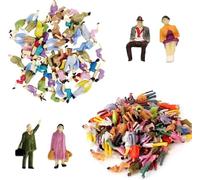 GUOYOU 60 Pcs Mini People Figurines 1: 87 Tiny People Mini Architectural