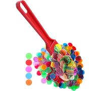GUOYOU Bingo Lotto Game Set Bingo Chips Set Transparent Counters