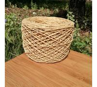 GUOZHAN 150g Raffia Yarn for Hand Crochet Knitting Summer Hats Bags Diy Straw Sandals Fluffy Paper Grass Thread Beige