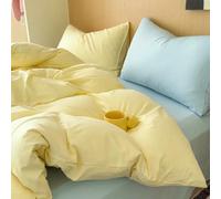 GUOZHAN Blue Dot Bedding Sets Girls Bed Sheet Set Four Piece With Pillowcases Dormitory Quilt No Filling