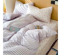GUOZHAN Blue Dot Bedding Sets Girls Bed Sheet Set Four Piece With Pillowcases Dormitory Quilt No Filling