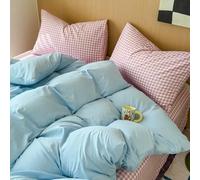 GUOZHAN Blue Dot Bedding Sets Girls Bed Sheet Set Four Piece With Pillowcases Dormitory Quilt No Filling