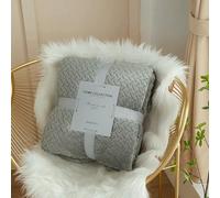 GUOZHAN Simple And Modern Four Season Universal Wheat Ear Pattern Blanket Coral Fleece Blanket Air Conditioner Thickened Nap Blanket