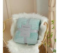 GUOZHAN Simple And Modern Four Season Universal Wheat Ear Pattern Blanket Coral Fleece Blanket Air Conditioner Thickened Nap Blanket