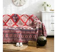 GUOZHAN Throw Blanket, Colorful Woven, Bohemian Sofa, Recliner Loveseat, Furniture Cover