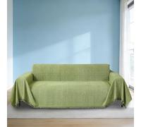 GUOZHEN Chenille Ab Sided Slipcover 180 x 335 cm Soft Non Slip Non Slip Sofa Cover Soft Durable Reversible Chenille for Kids, Pets, Dogs, Cats Four Seasons Universal, Green