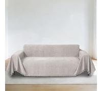 GUOZHEN Chenille Sofa Cover for 3 Seater 180 x 255 cm Breathable Soft Couch Covers for Dogs All Season Universal for 1 2 3 4 Seater Sofa Loveseat L Shape Corner Futon Sofas, off white