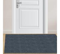 GUOZHEN Door Mat Indoor Outdoor 65 x 88 cm Non Slippery Heavy Duty Barrier Mat Entrance Rugs Non Slip Rubber Back for Hallway Kitchen Bedroom Laundry Office, Grey