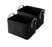 GUOZI Storage Basket, Collapsible Rectangular Felt Storage Bins with Handles, Large Laundry Basket Storage Solution for Office Nursery Wardrobe Bookshelf Bedroom Keepsake Toys