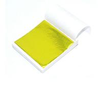 GUOZIF 100pcs Individually Packaged Imitation Shiny Gold Sliver Leaf Foil Papers for DIY Epoxy Resin Handicraft Nail Art Jewelry Making