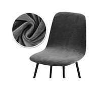 GUOZIF 2/4/6 Velvet Short Back Chair Cover Stretch Slipcovers Elastic Seat Chair Covers Dining Room Bar Office Party Banquate
