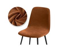GUOZIF 2/4/6 Velvet Short Back Chair Cover Stretch Slipcovers Elastic Seat Chair Covers Dining Room Bar Office Party Banquate