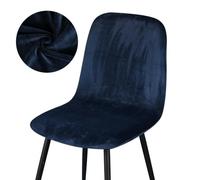 GUOZIF 2/4/6 Velvet Short Back Chair Cover Stretch Slipcovers Elastic Seat Chair Covers Dining Room Bar Office Party Banquate