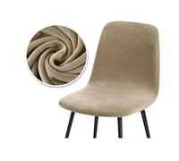 GUOZIF 2/4/6 Velvet Short Back Chair Cover Stretch Slipcovers Elastic Seat Chair Covers Dining Room Bar Office Party Banquate