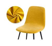 GUOZIF 2/4/6 Velvet Short Back Chair Cover Stretch Slipcovers Elastic Seat Chair Covers Dining Room Bar Office Party Banquate
