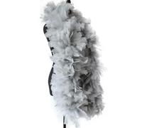 GUOZIF 2 Meters Brown Turkey Feather Boa Big Fluffy Marabou Feathers Scarf For Cosplay 200g Costume Clothing Decoration Plume Boas