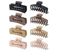 Guozihao Claw Clips for Thick Thin Curly Hair, 8 Pack Big Hair Claw Large Hair Clips Non-Slip Accessories for Women Girls