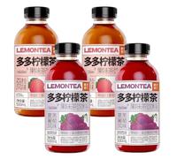 Guozishule Fruity Flavour Lemon Tea 500ml 多多檸檬茶 - Grape & Lychee Flavour (Pack of 4)
