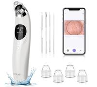 GUPAY Blackhead Remover Vacuum, Pore Vacuum with 1080p HD Camera Visible Facial Pore Cleanser with 4 Suction Heads, 5 Suction Power for Pimple Acne Whitehead Deep Cleansing Remover Tool