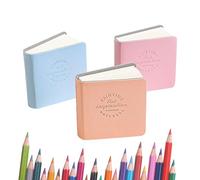 Gupcaqosjw 3 Small, 5x5 Cm Solid Color Travel Art Sketchbook, Pocket, Square Hardback